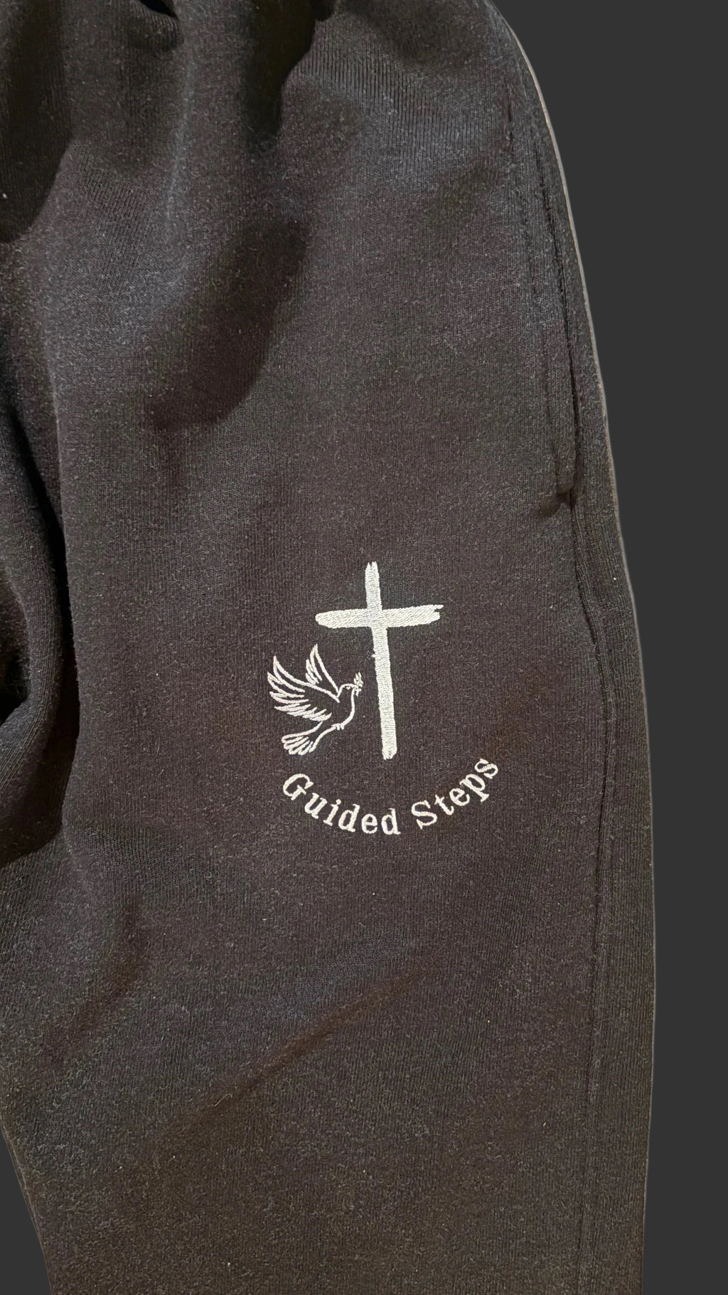 Black Guided Steps Sweatpants