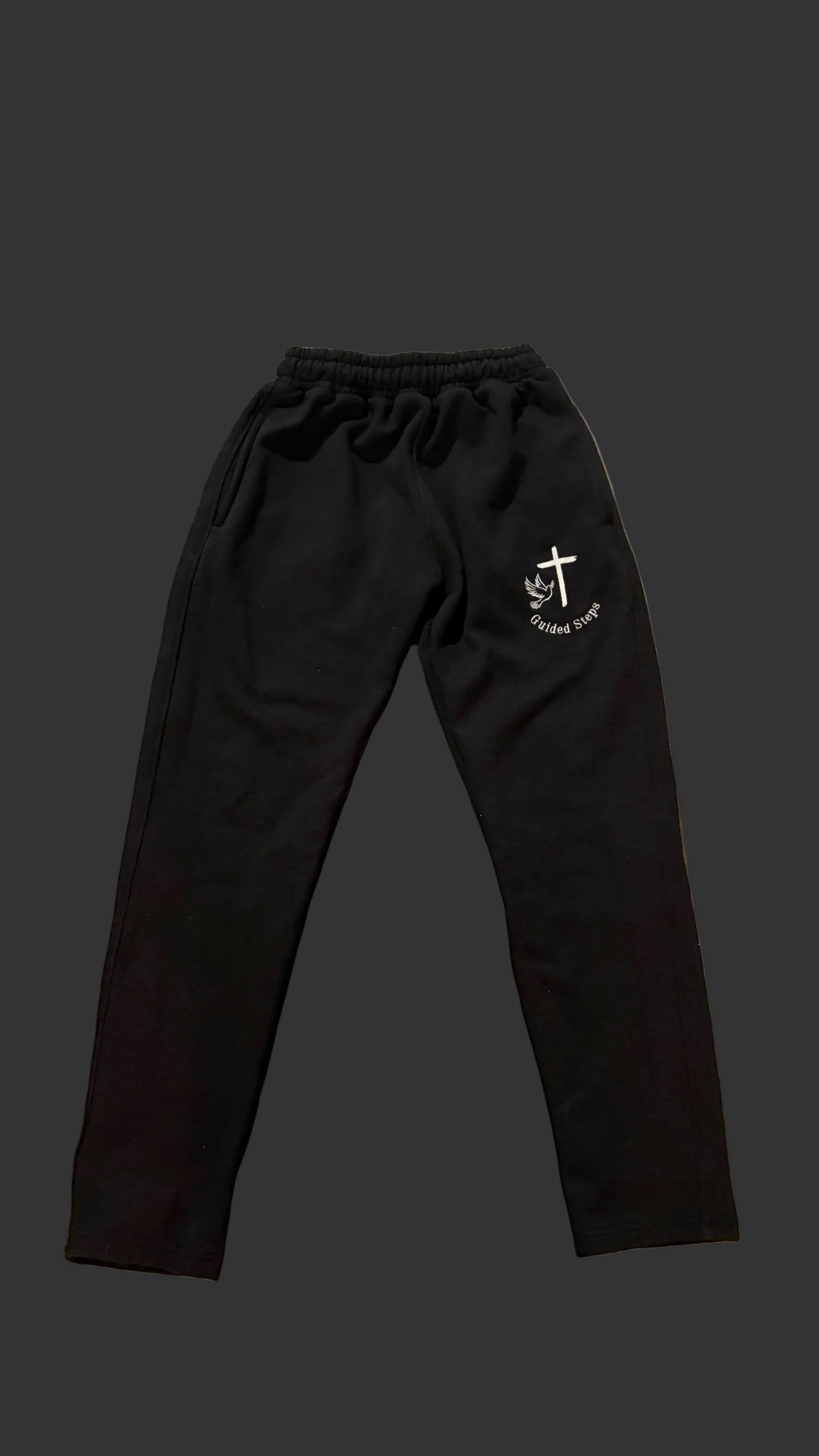 Black Guided Steps Sweatpants