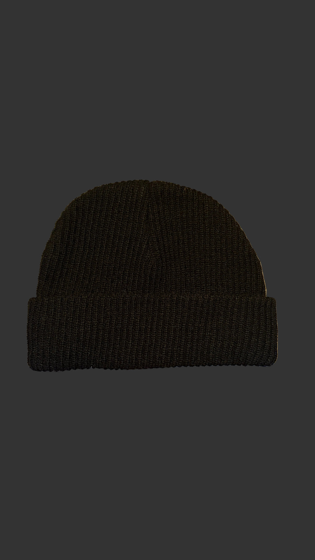 Black Faith-Inspired Knit Folded Beanie