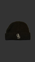 Black Faith-Inspired Knit Folded Beanie