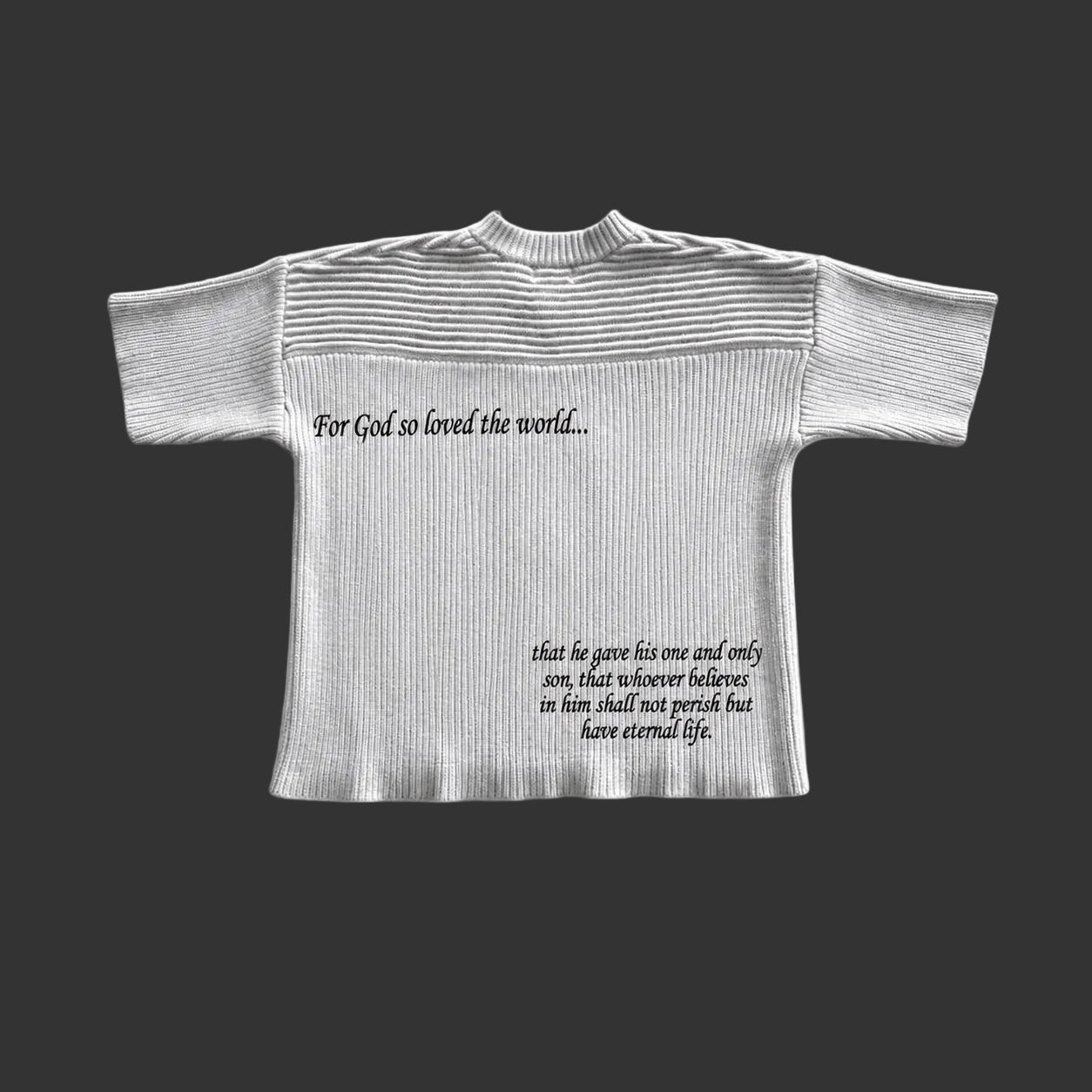Grey John 3:16 Love sweater
