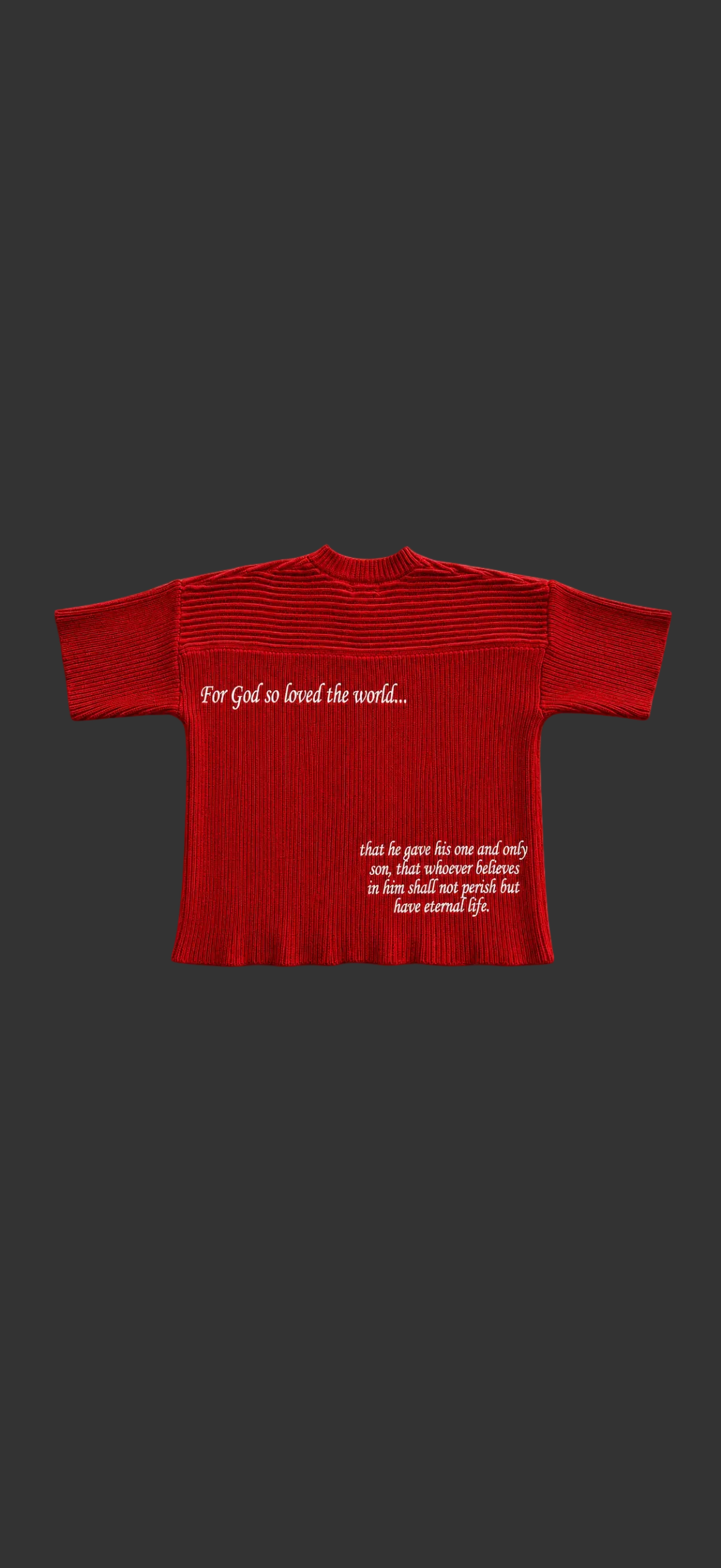Red John 3:16 Love sweater