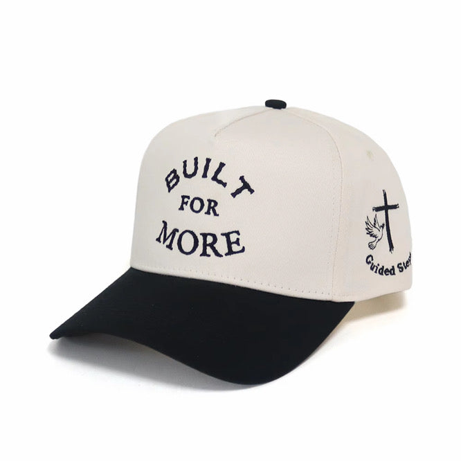 White and Black Built for More cap