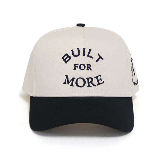 White and Black Built for More cap