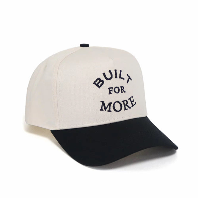 White and Black Built for More cap