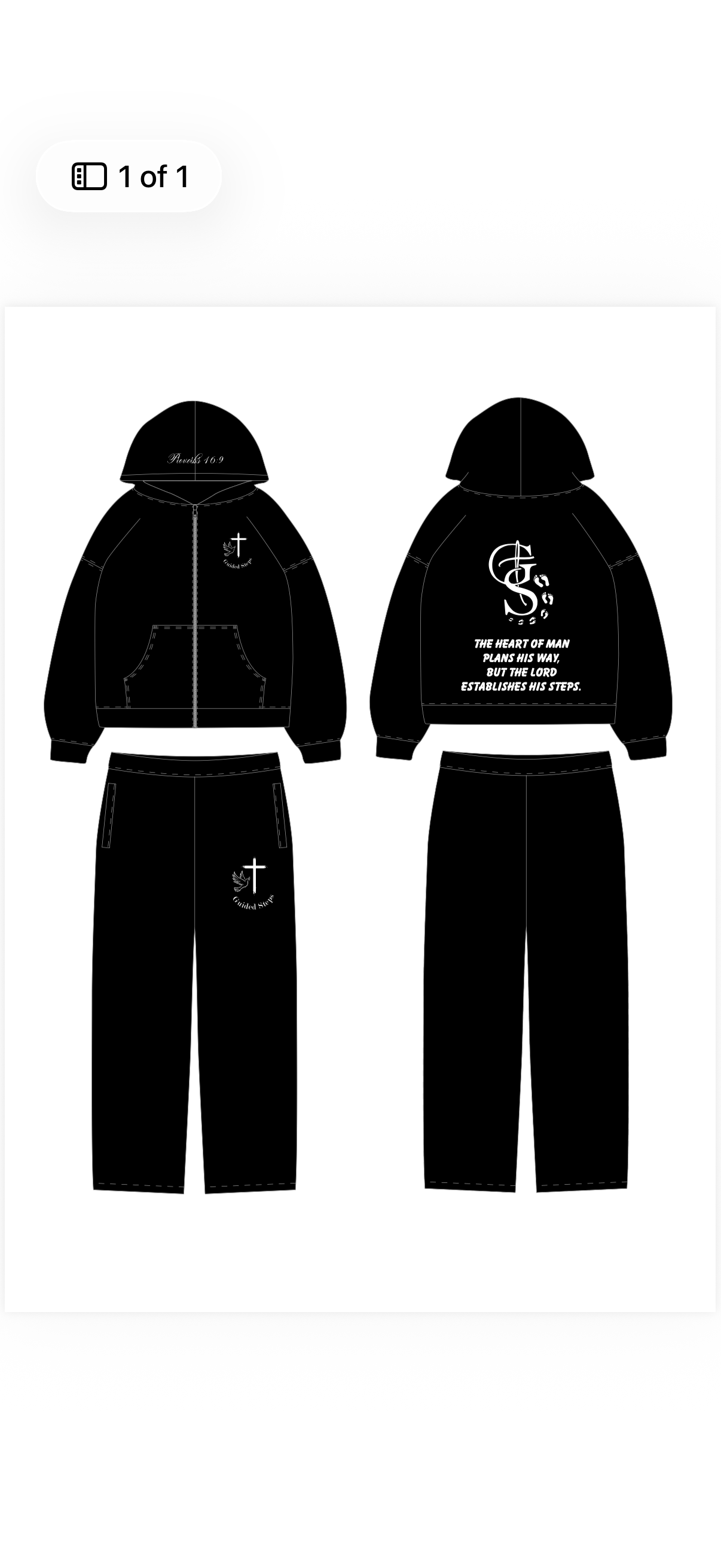 Black Guided Steps Sweatpants
