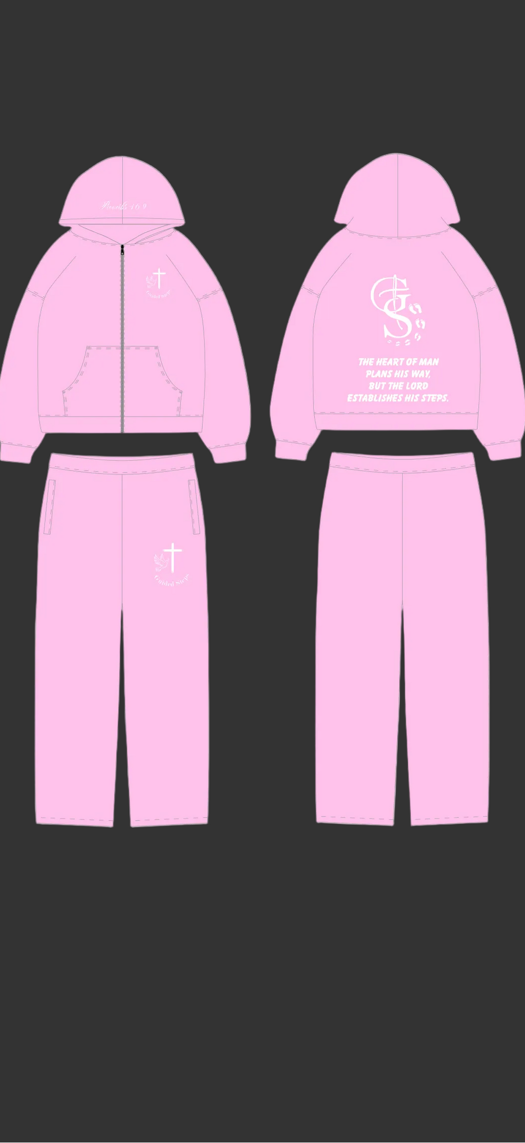 Pink Guided Steps Sweatpants