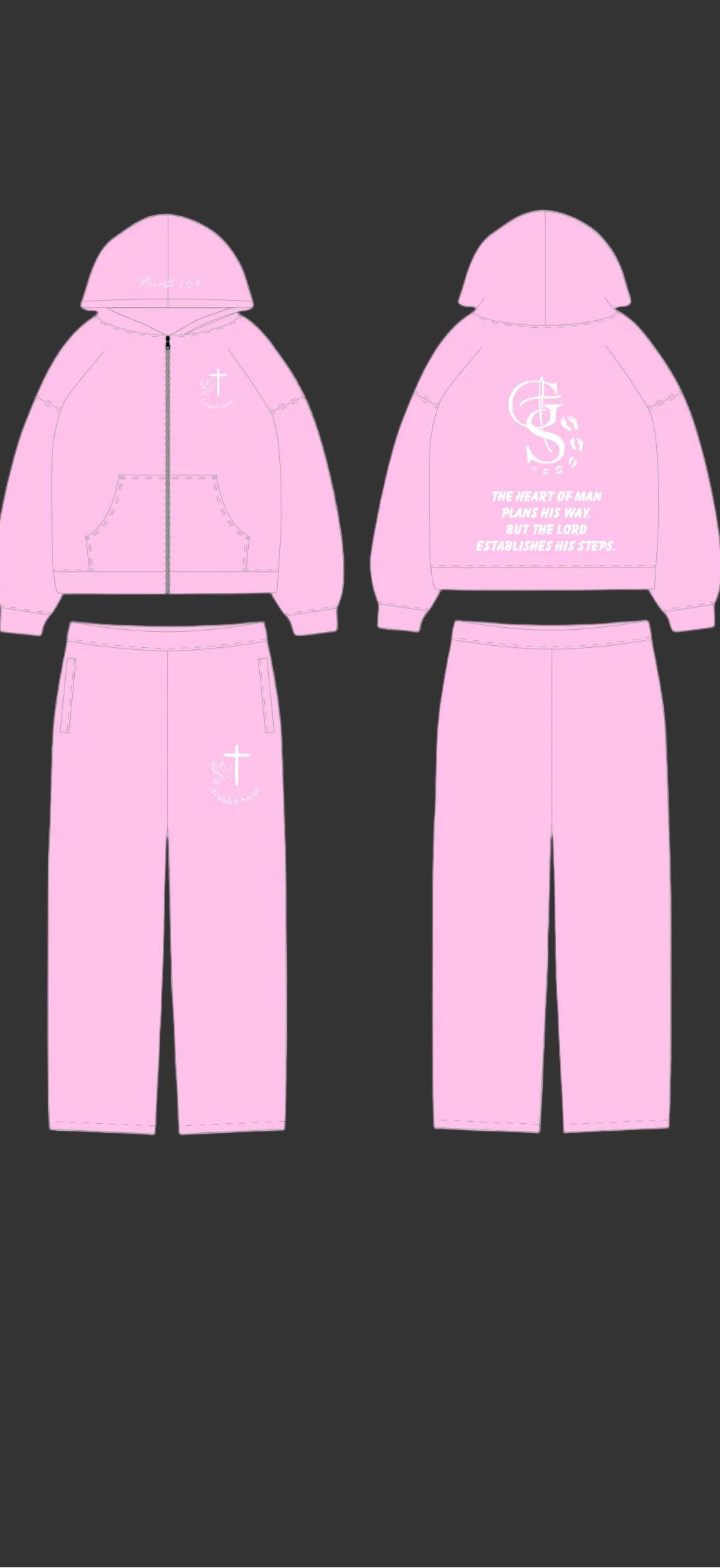 Pink Guided Steps Sweatpants